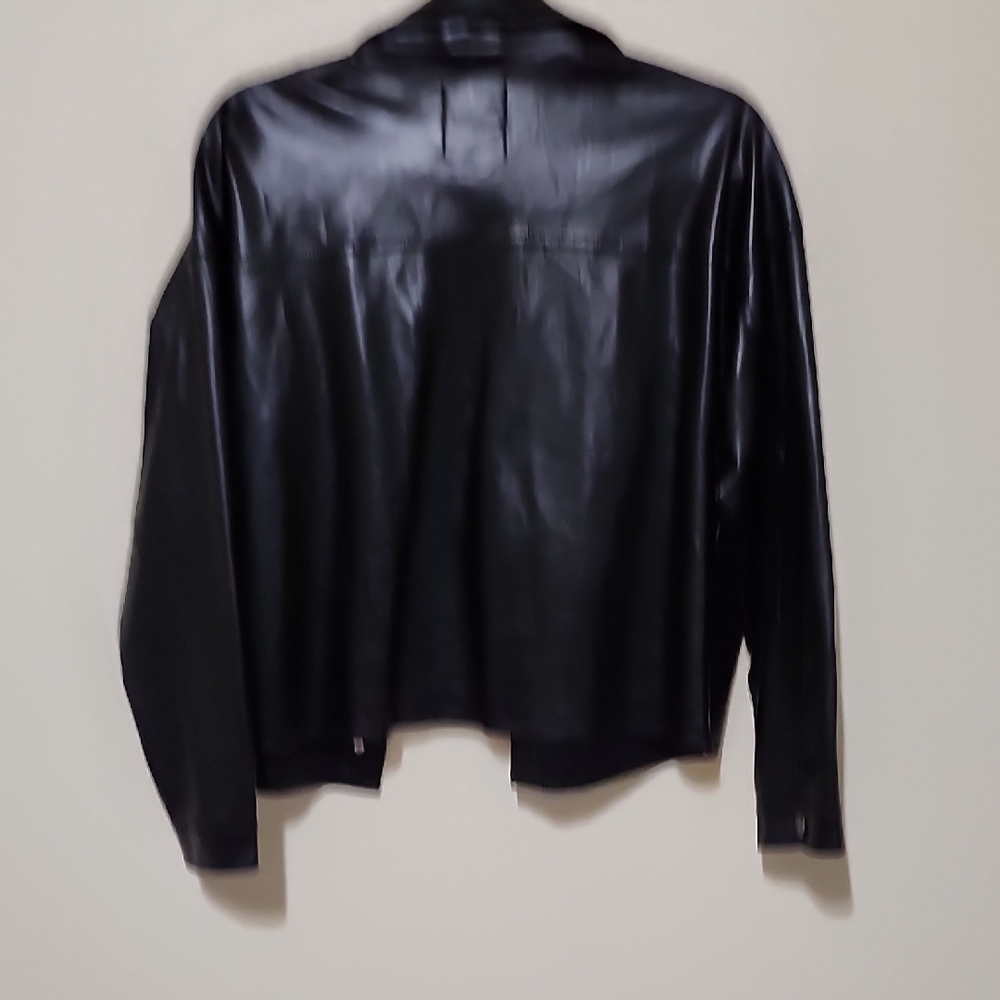 Zara Black Leather Jacket - Picture 8 of 11
